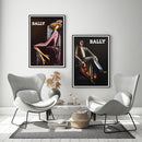 60cmx90cm Bally Man & Woman 2 Sets Black Frame Canvas Wall Art.
