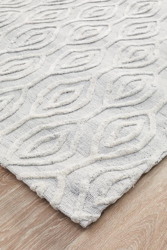 Visions Winter Wish White Modern Rug.