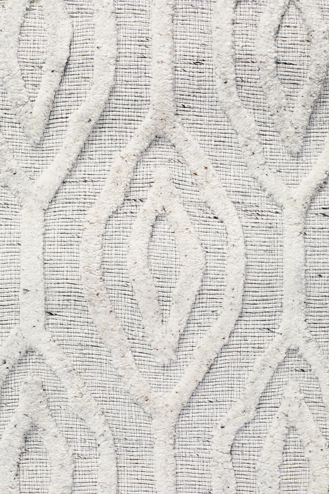 Visions Winter Wish White Modern Rug.