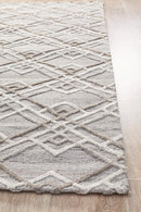 Visions Winter Silver Stream Modern Rug.