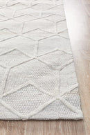 Visions Winter Grey Brush Modern Rug.