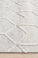 Visions Winter Grey Brush Modern Rug.