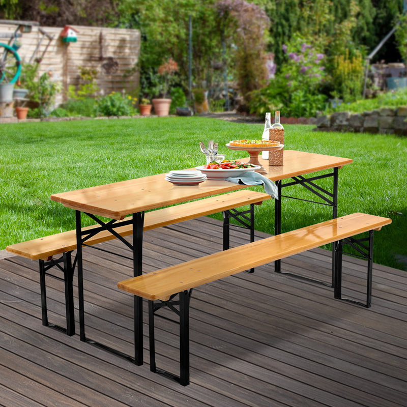 Yeo Outdoor Foldable Bench Set