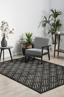 York Alice Black & Gold Rug.