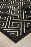 York Alice Black & Gold Rug.