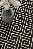 York Alice Black & Gold Rug.