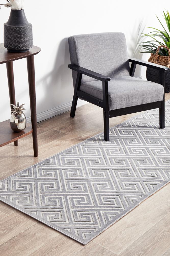 York Alice Silver Runner Rug.