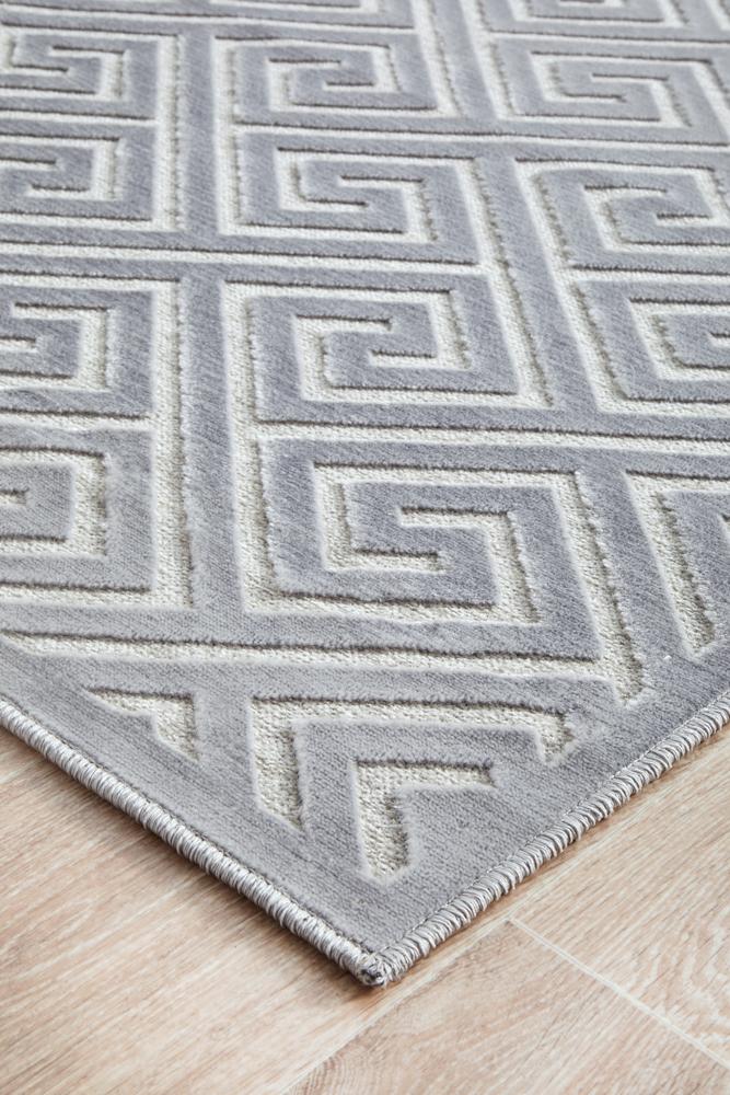 York Alice Silver Runner Rug.