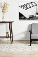 York Alice Natural White Runner Rug.