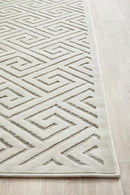 York Alice Natural White Runner Rug.