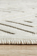 York Alice Natural White Runner Rug.