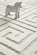 York Alice Natural White Runner Rug.