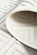 York Alice Natural White Runner Rug.