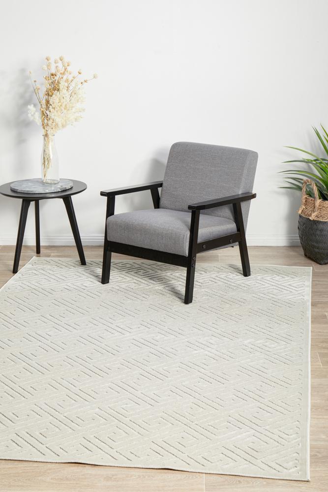 York Alice Natural White Rug.