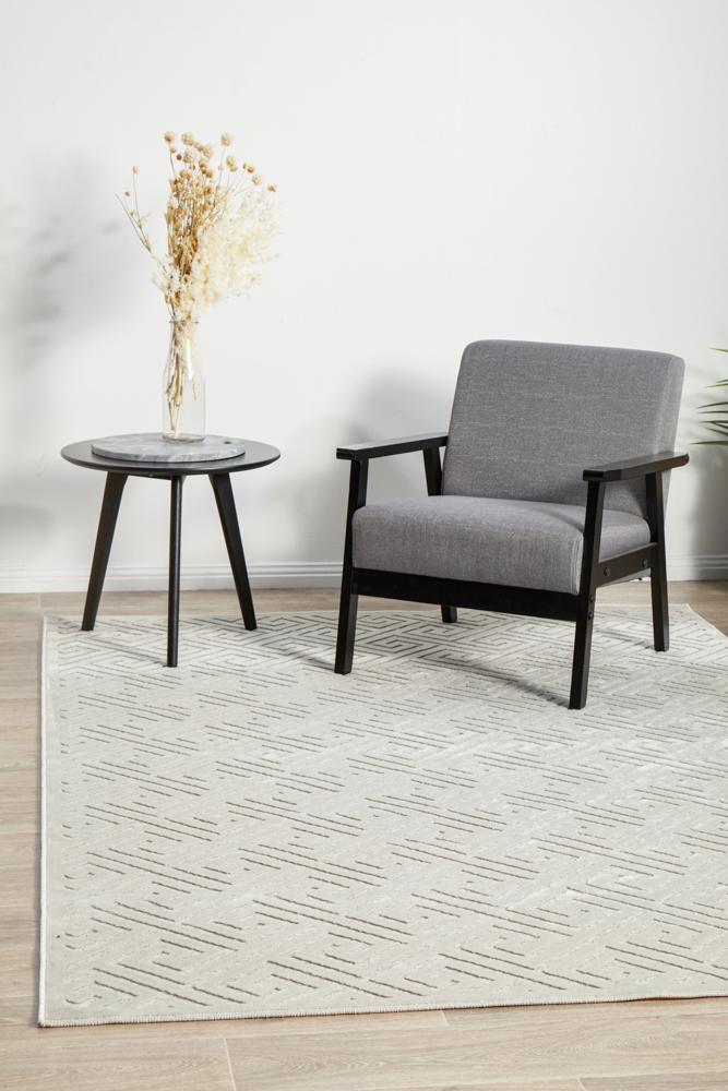 York Alice Natural White Rug.