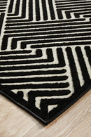 York Cindy Black & Gold Rug.